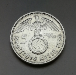 5 Reichsmark 1936 D (Říšská 5 marka) hs36d01