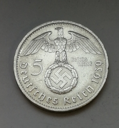 5 Reichsmark 1939 B (Říšská 5 marka) hs39b02