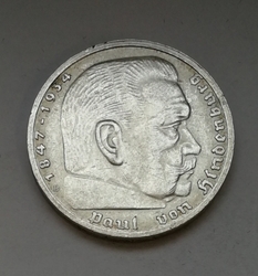 5 Reichsmark 1939 D (Říšská 5 marka) 5MHS