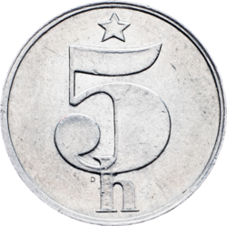 5 haléř 1977