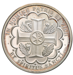 Stříbrná medaile Mistr Jan Hus - 35 mm., etue 