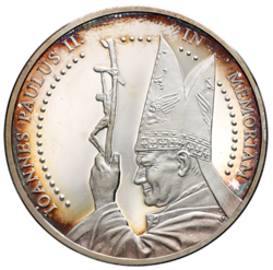 Stříbrná medaile Jan Pavel II. 1920 - 2005 - 40 mm., etue
