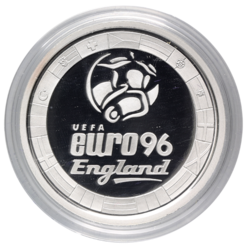 Stříbrná medaile ME ve fotbale 1996 - EURO 1996 - 34 mm., etue