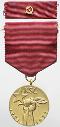 Pamětní medaile k 50. výročí založení KSČ, broz pozlacený