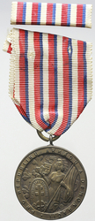 Pamětní medaile manifestačního sjezdu dobrovolců 1918 - 1919, bronz, stuha