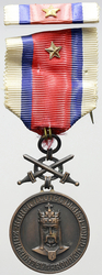 Bronzová medaile DOK Za věrné služby, bronz, stuha, hvězda na stuze