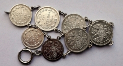 Dobový náramek se stříbrnými mincemi 2 (Rusko)