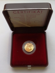Zlatá medaile 1. Dukát (Jednodukát) ČR 2007 Umění velké Moravy PROOF