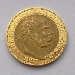 100 koruna 1907 pamětní na 40 let od korunovace