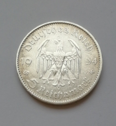 5 Reichsmark 1934 A (Říšská 5 marka) 34a01