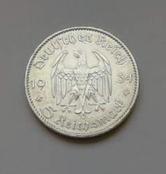 5 Reichsmark 1934 E (Říšská 5 marka)  k34e01