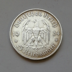 5 Reichsmark 1934 F (Říšská 5 marka)  k34f01