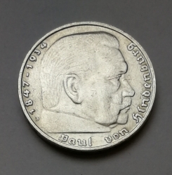 5 Reichsmark 1936 D (Říšská 5 marka) 5MH