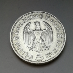 5 Reichsmark 1936 J (Říšská 5 marka) 