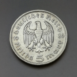 5 Reichsmark 1936 G (Říšská 5 marka) h36g01