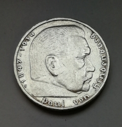 5 Reichsmark 1936 G (Říšská 5 marka) 5MHS