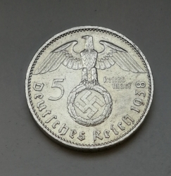 5 Reichsmark 1938 A (Říšská 5 marka) hs38a01