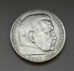 5 Reichsmark 1939 J (Říšská 5 marka) 5MHS