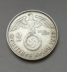2 Reichsmark 1937 J (Říšská 2 marka) hs37j01      