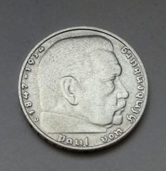 2 Reichsmark 1938 D (Říšská 2 marka) hs38d04
