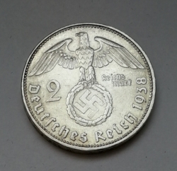 2 Reichsmark 1938 E (Říšská 2 marka) hs38e01    