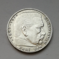 2 Reichsmark 1939 D (Říšská 2 marka) 2MHS