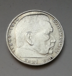 2 Reichsmark 1939 J (Říšská 2 marka) 2MHS
