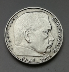 2 Reichsmark 1939 D (Říšská 2 marka) hs39d02