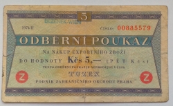 5 Kčs tuzex 1974/II. - 5 bonů