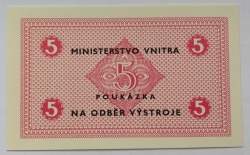 Ministerstvo vnitra - Poukázka na odběr výstroje 5.
