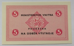 Ministerstvo vnitra - Poukázka na odběr výstroje 5.