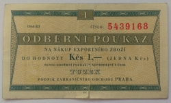 1 Kčs tuzex 1966/III. - 1 bon