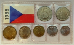 Sada oběžných mincí ČSSR 1985
