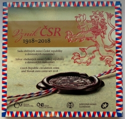 Sada oběžných mincí 2018 Výročí vzniku Československa