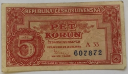 5 Kčs 1949 