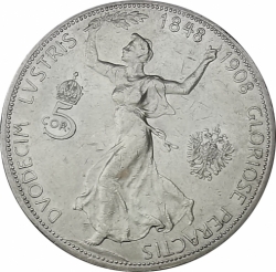 5 koruna - pamětní na 60 let vlády 1908 - 5kr0803