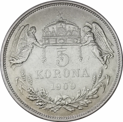 5 koruna 1909 KB 5ku0901