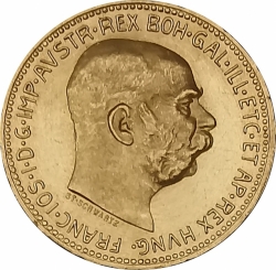 20 koruna 1915 (6,77 g./Zlato 900/1000)