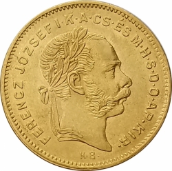 4 zlatník / 10 frank 1872 KB