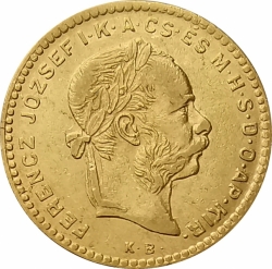 4 zlatník / 10 frank 1881 KB