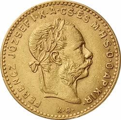 4 zlatník / 10 frank 1883 KB