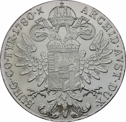Levántský Tolar 1780 - Marie Terezie  (28,07 g./Stříbro 833/1000)
