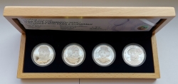 Sada čtyř stříbrných mincí Šlechtický rod Pánů z Rožmitálu proof