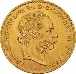 4 zlatník / 10 frank 1892 (3,22 g./Zlato 900/1000)