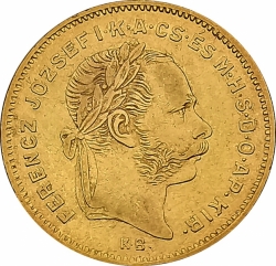 4 zlatník / 10 frank 1875 KB