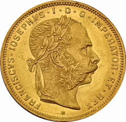 8 zlatník / 20 frank 1889