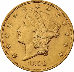20 Dollar 1896 American Double Eagle Liberty Head