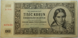 1000 Kčs 1945