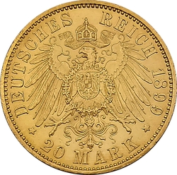 20 Mark 1899 A - Wilhelm II.