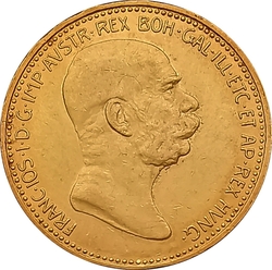 20 koruna 1908 - pamětní na 60 let vlády